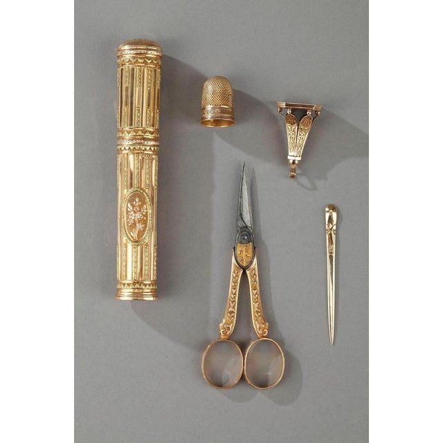 18th Century Gold Sewing Box with Wax Case For Sale - Image 4 of 16