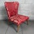 Vintage Upholstered Fabric Wood Chauffeuse Bedroom Armchair from Artigianato Italiano, 1950s For Sale - Image 12 of 12