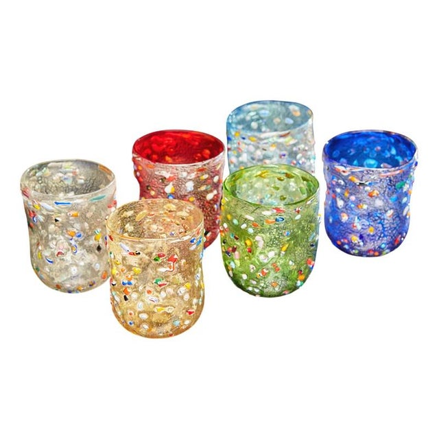 Murano Crystal Glasses by Mariana Iskra, Set of 6 For Sale - Image 6 of 6