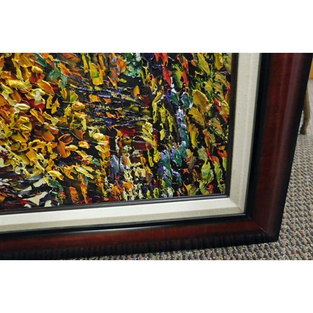 2010s Maya Eventov "Autumn's Arrival" Original Acrylic Painting on Canvas Custom Frame For Sale - Image 5 of 10