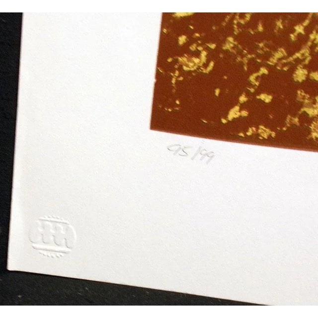 1970s Abstract Norbert Irvine "Solar Reflections" Hand Signed Numbered Vintage Serigraph Art Print For Sale - Image 5 of 6