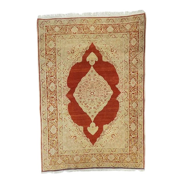 Antique Tabriz Haji Jalili Rug 3'9'' x 5'6'' For Sale