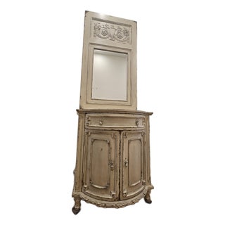 Habersham Commode Storage Cabinet/Vanity and Mirror For Sale