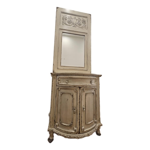 Habersham Commode Storage Cabinet/Vanity and Mirror For Sale