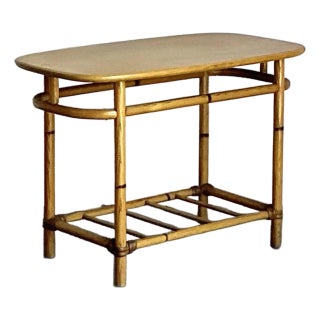 Vintage Haywood Wakefield Hard Maple Side Table For Sale