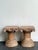 Vintage Corinthian Column Pedestal Low Stools - A Pair For Sale - Image 9 of 16