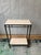 Contemporary Custom Bronze Iron Console Table With Travertine Shelves For Sale - Image 3 of 12
