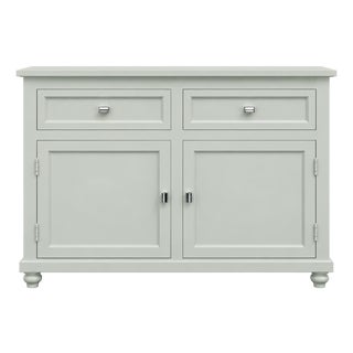 Two-Door Sideboard Cabinet – Painted in Sherwin-Williams Sea Spray For Sale