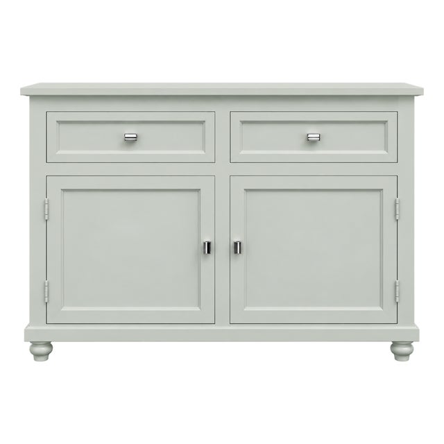 Two-Door Sideboard Cabinet – Painted in Sherwin-Williams Sea Spray For Sale