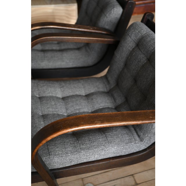 1940's Karel Koželka & Antonín Kropáček Armchairs, a Pair For Sale - Image 10 of 10