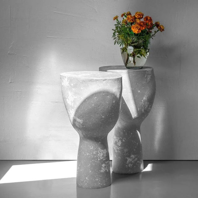 Concrete Sculptural Side Table by Donatas Žukauskas For Sale - Image 6 of 16