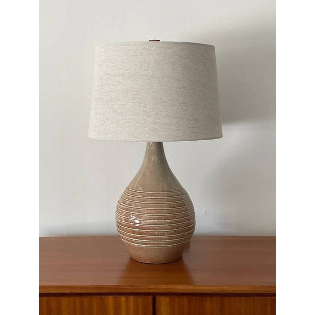 Ceramic 1960s Large Martz Rose/ Blush Ceramic Lamp by Jane and Gordon Martz For Sale - Image 7 of 7