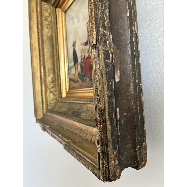 19th Century Seaside, 1845, Oil Painting on Board, Framed For Sale - Image 5 of 16