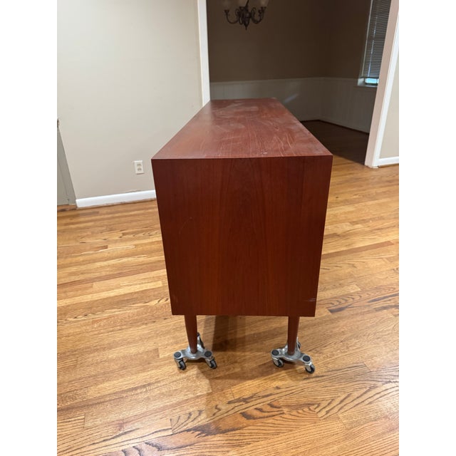 Wood 1960s h.p. Hansen’s Mobelindustri Danish Mid Century Modern Teak Credenza / Sideboard / Buffet or Tv Stand For Sale - Image 7 of 12