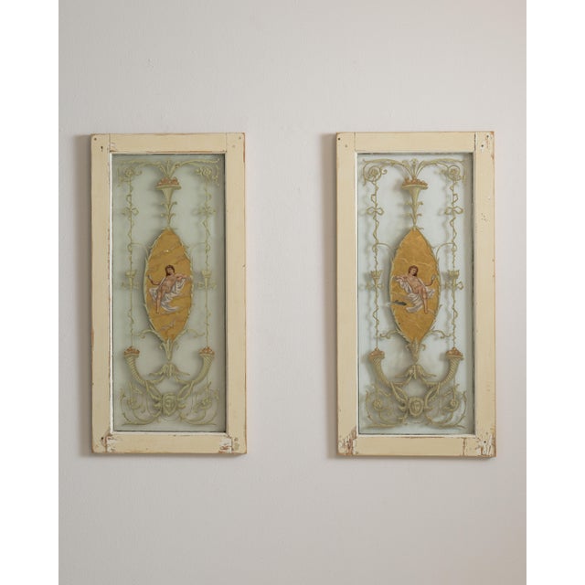 19th Century France Antique White Stained Glass Window For Sale - Image 13 of 15
