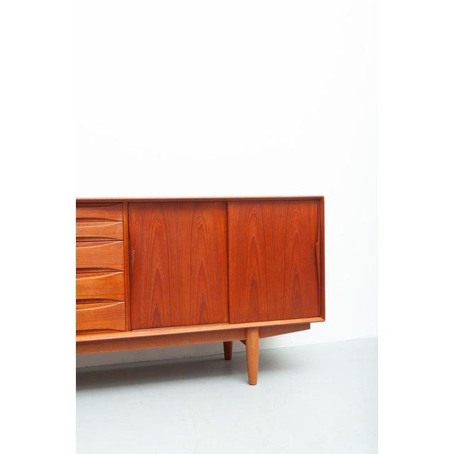 Brown Large Teak Sideboard from Dyrlund, 1960s For Sale - Image 8 of 18