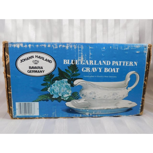 1970s Johann Haviland Blue Garland Gravy Boat-Bavaria Backstamp For Sale In San Francisco - Image 6 of 6