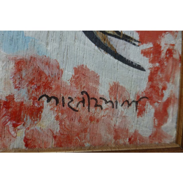 MidCentury Modern Judaica Folk Art Painting Chairish