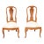 18th Century Walnut Queen Anne Style Upholstered Side Chairs—A Pair For Sale