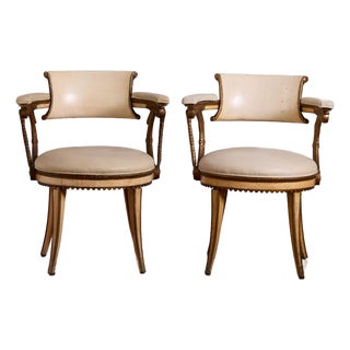 Pair of Rare Vintage Dorothy Draper Fairmont Hotel Crown Room Chairs For Sale