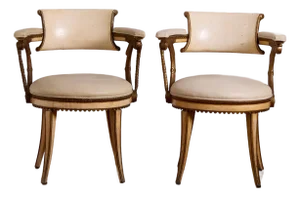 Pair of Rare Vintage Dorothy Draper Fairmont Hotel Crown Room Chairs
