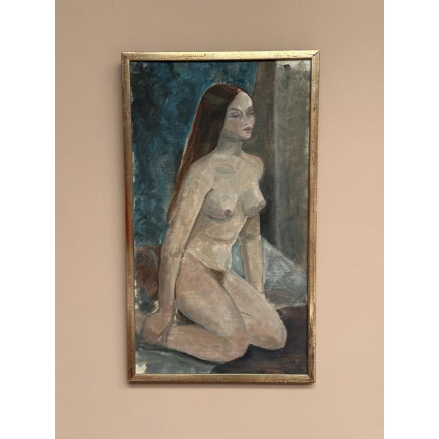 Sonja Peterson, Seated Woman, 1963, Oil on Panel For Sale - Image 10 of 14