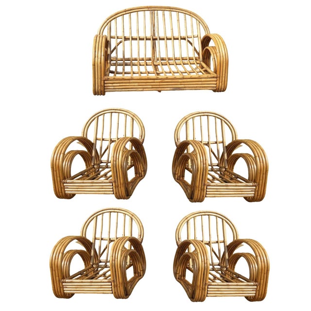 This beautifully restored rattan living room set blends style and vintage charm with modern comfort. Made in 1950, this...