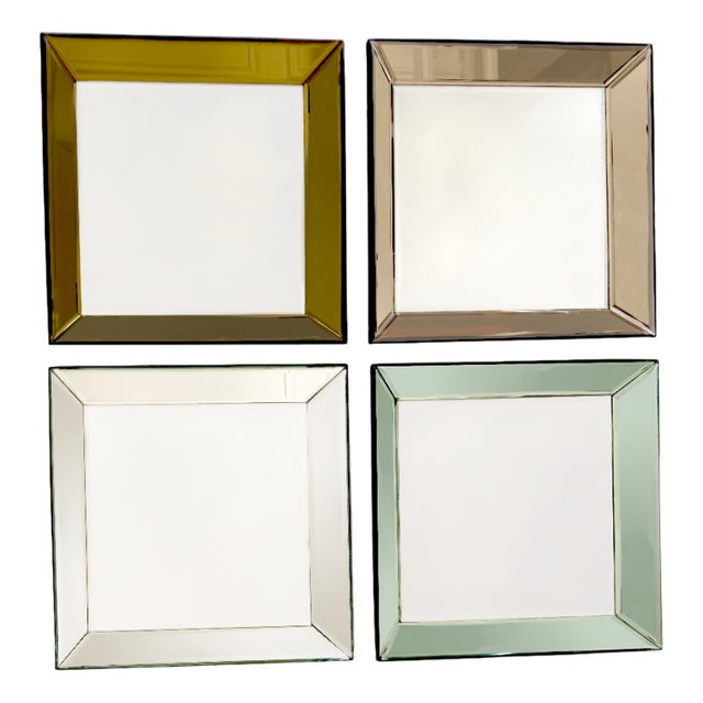 Square Mirrors by Olivier de Schrijver, Set of 4 For Sale