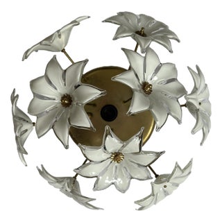 Loves Me Loves Me Not Murano Ceiling Light, 1970s For Sale