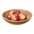 Vintage Folk Art Hand-Carved "Bitten" Wooden Apples & Rustic Bowl Set (8 Pieces) For Sale