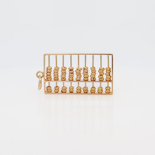 Vintage 14k Gold Abacus Charm or Pendant For Sale - Image 16 of 18