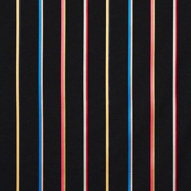 This menswear inspired textile juxtaposes bright satin-weave stripes against a linen ground in a best-of-both-worlds...