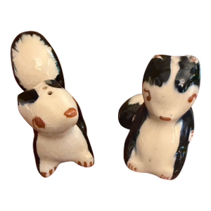 Vintage Robert Simmons Ceramics Skunk Figurines Pewey and Pewette ca.1950s