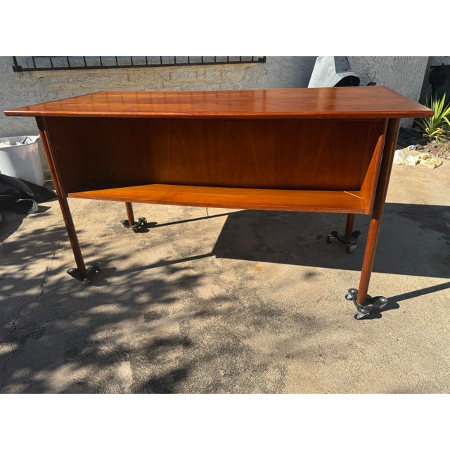 1960s 1960s Danish Teak Desk by Gunnar Nielsen Tibergaard For Sale - Image 5 of 9