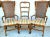 French Country Vintage French Country Oak Wingback Dining Chairs - Set of 6 For Sale - Image 3 of 12