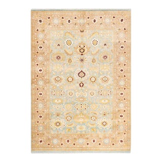 Mogul, One-of-a-Kind Hand-Knotted Area Rug in Light Blue, 6' 2" x 8' 9" For Sale
