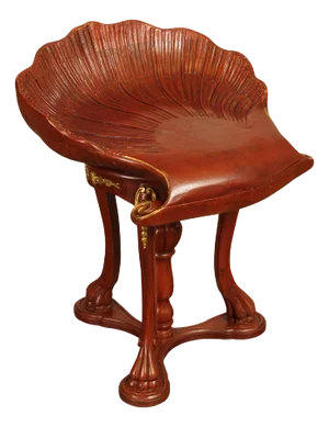 Venetian Carved and Partial Gilt Grotto Stool