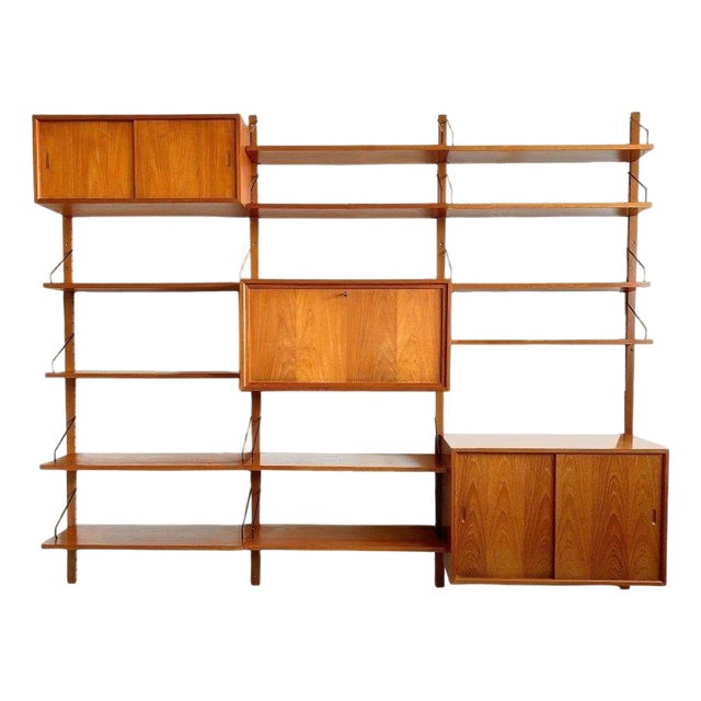 Mid-Century Modern Danish Royal Wall Unit by Poul Cadovius, 1950s For Sale