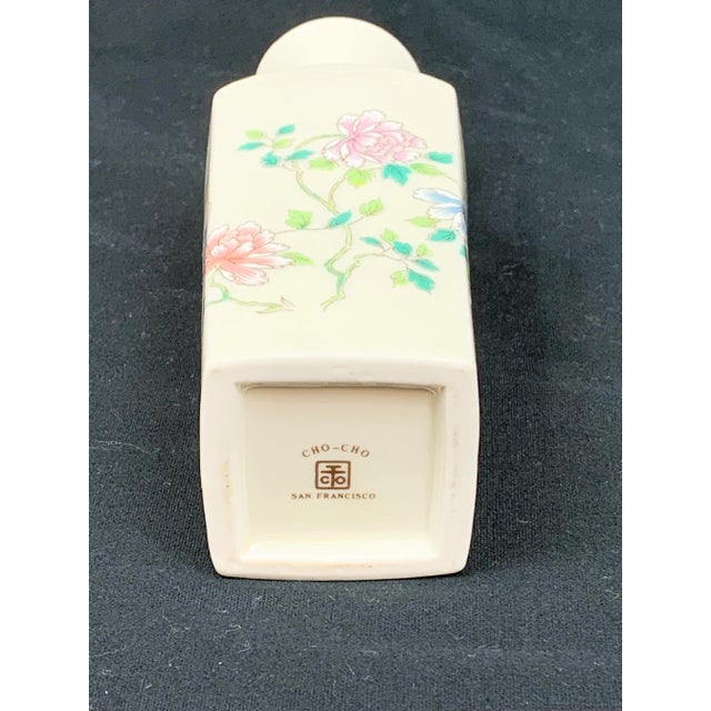 Vintage Cho Cho Chinoiserie Floral Vase For Sale - Image 10 of 11
