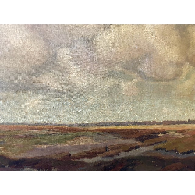 This late 19th-century (or early 20th) painting can have a deeply calming effect on the viewer. Based on the framing...