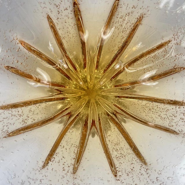 Amber-Colored Murano-Style Glass Bowl, 1970s For Sale - Image 13 of 14