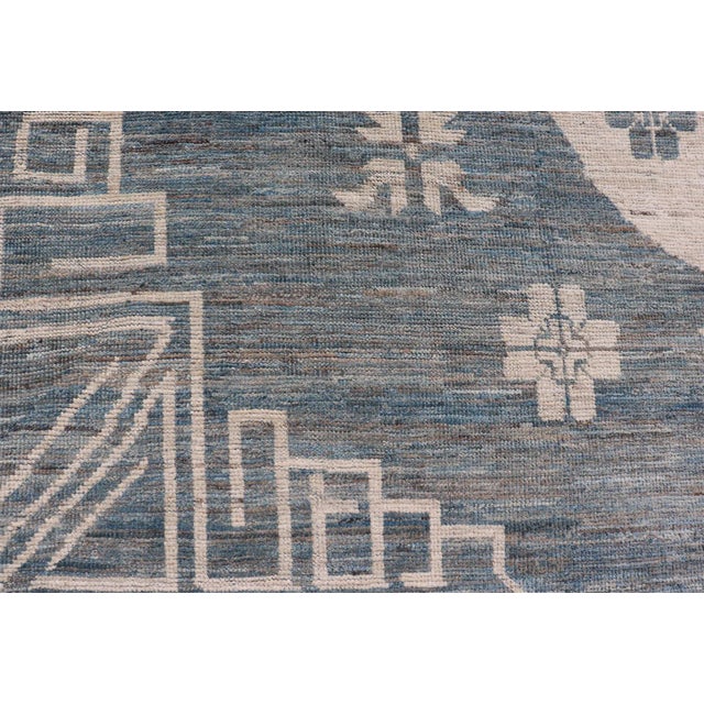 Modern Khotan Rug With Circular Medallions by Keivan Woven Arts 10'6 X 16'3 For Sale - Image 9 of 11
