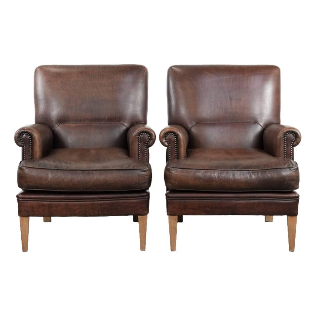 Sheepskin Armchairs, Set of 2 For Sale
