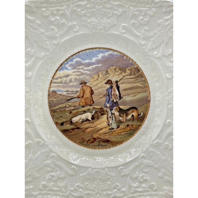Antique Rare Royal Cauldon "Ridgewood" Sportsman Pattern Plates - Set of 6 For Sale In New York - Image 6 of 9