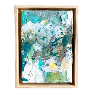 "Tropical Waters" 2024 Framed Mini Painting by Jessalin Beutler For Sale