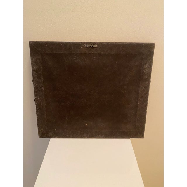 Vintage New England Panoramic Wedding Scene Art Tray Trivet Wall Hanging For Sale - Image 4 of 5