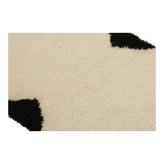 Rug & Kilim’s Contemporary Rug With Cream Field & Black Geometric Borders For Sale
