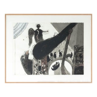 Robert Dandarov Ascension Mixed Media on Paper For Sale