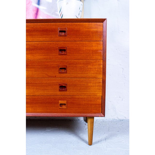Brown Vintage Danish Chest of Drawers in Teak by Erik Brouer, 1960s For Sale - Image 8 of 15