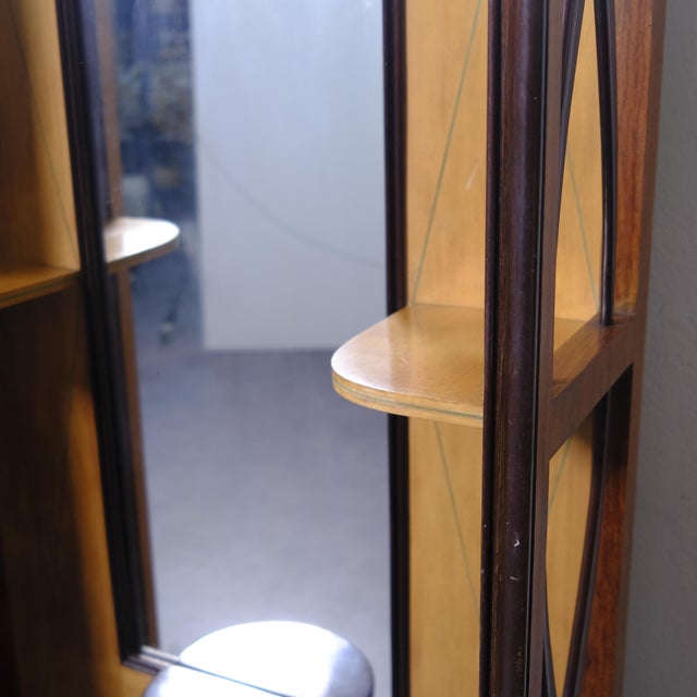 Art Deco Hall Cabinet with Coat Rack, Shelves and Mirror, 1940s For Sale - Image 15 of 18